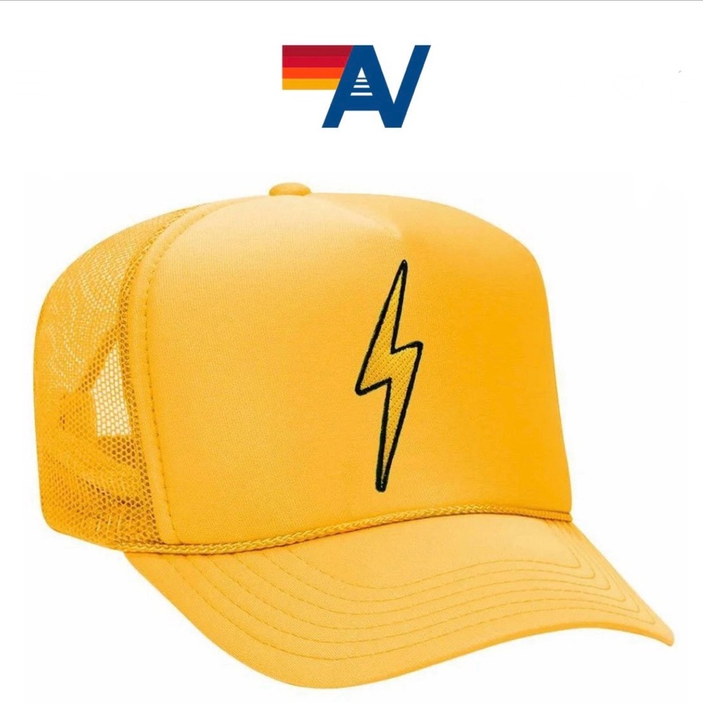 Aviator Nation Yellow Bolt Trucker Hat